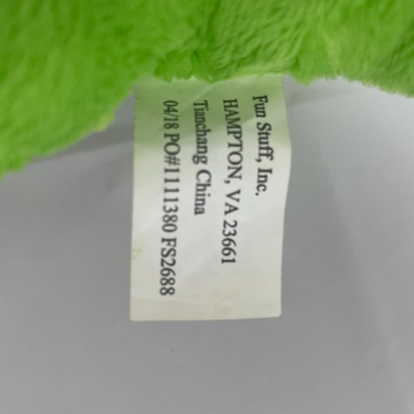 Fun Stuff Lime Green Alligator Crocodile 15" Plush Stuffed Animal Toy Reptile - Picture 5 of 5